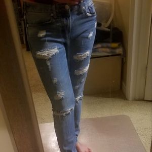 Pacsun tattered skinny jeans